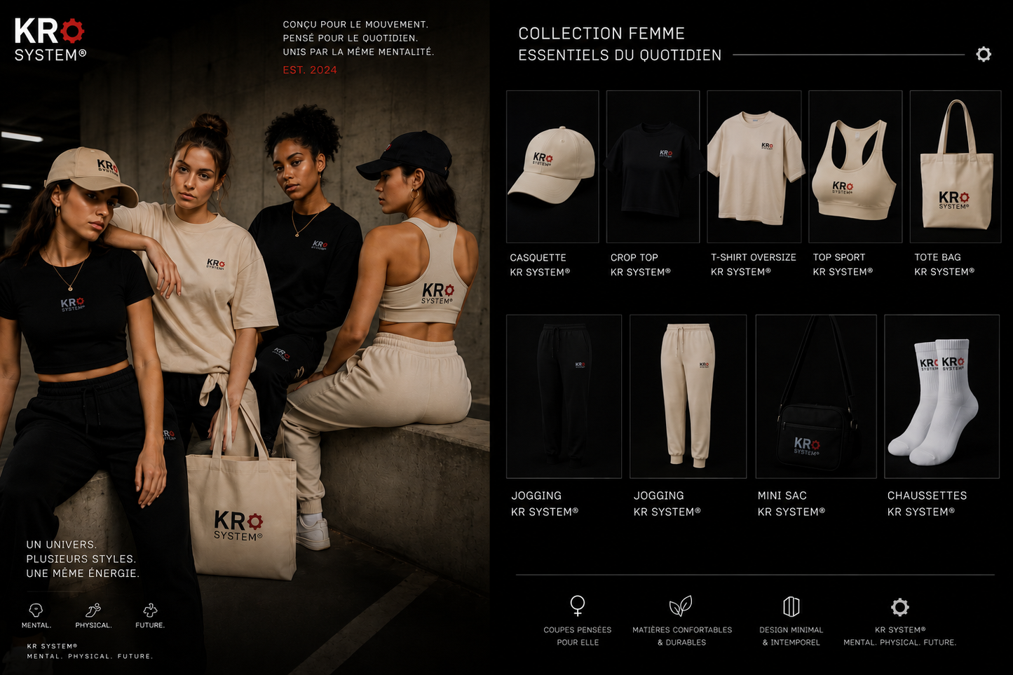 KR SYSTEM® T-SHIRT — BLACK