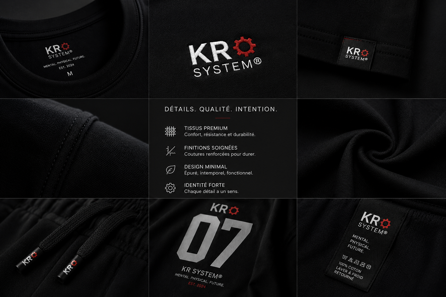 KR SYSTEM® T-SHIRT — BLACK