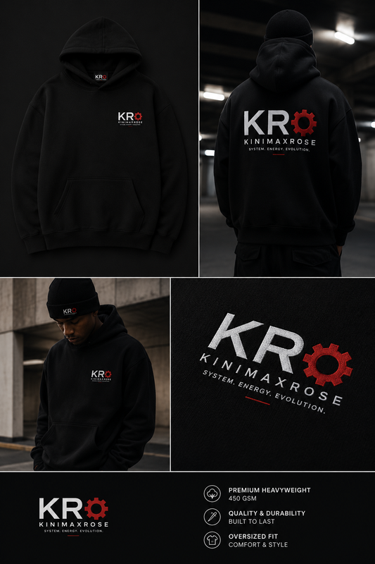 KR SYSTEM® HOODIE — BLACK