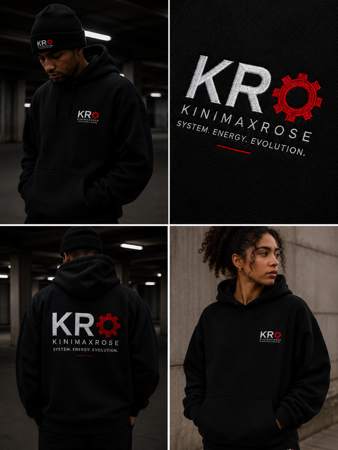 KR SYSTEM® HOODIE — BLACK